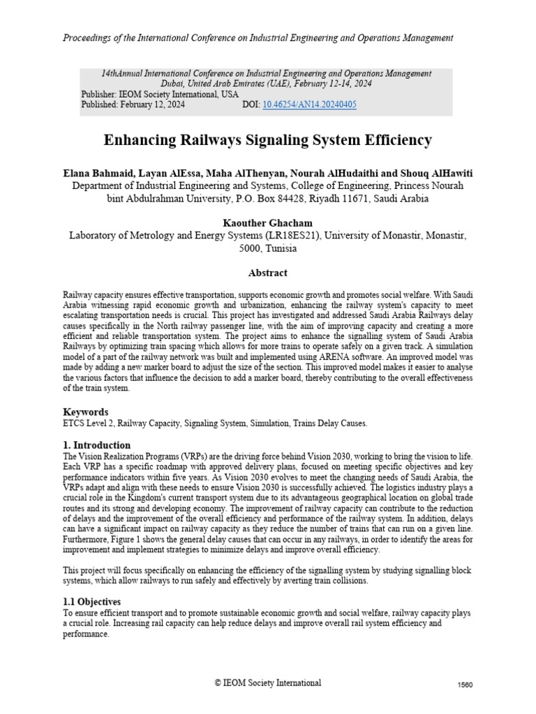 Enhancing Railway Signaling Efficiency | PDF | Rail Transport | Train
