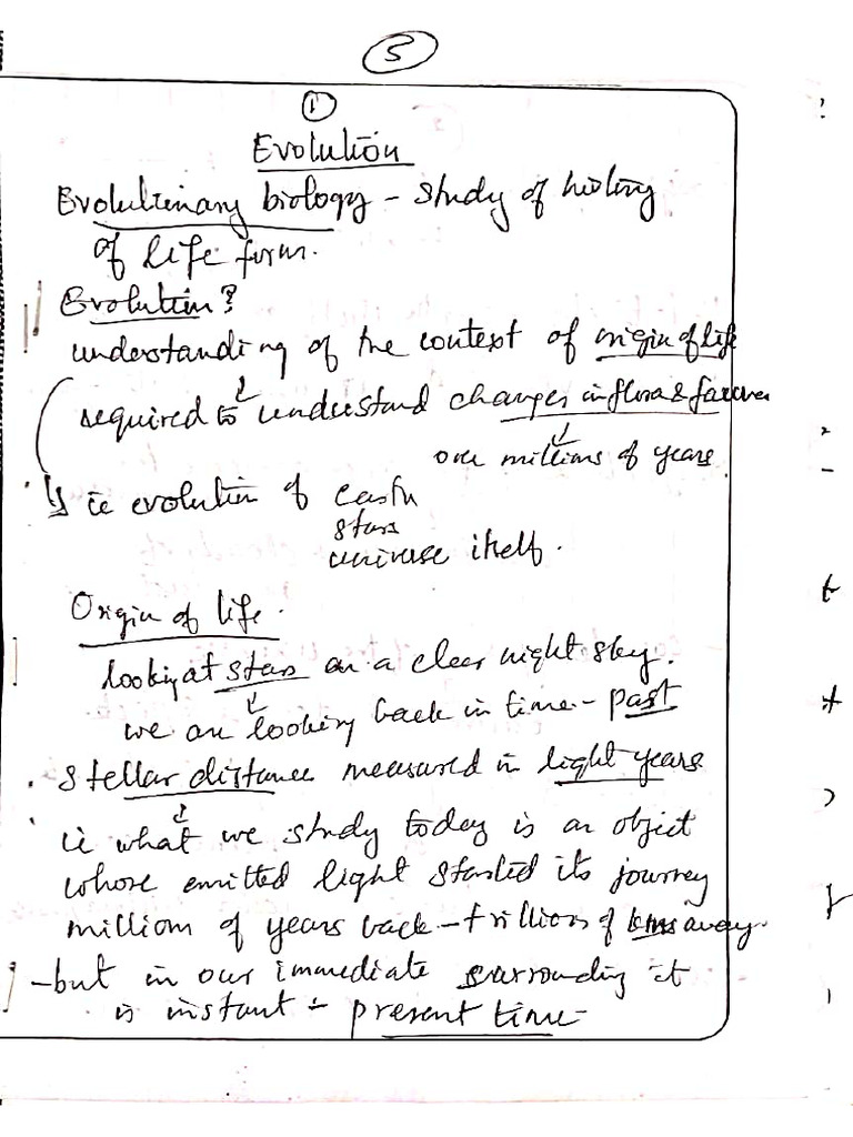 Evolution Bio Notes | PDF