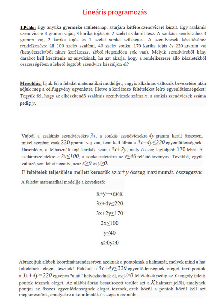 Lineáris Programozás | PDF