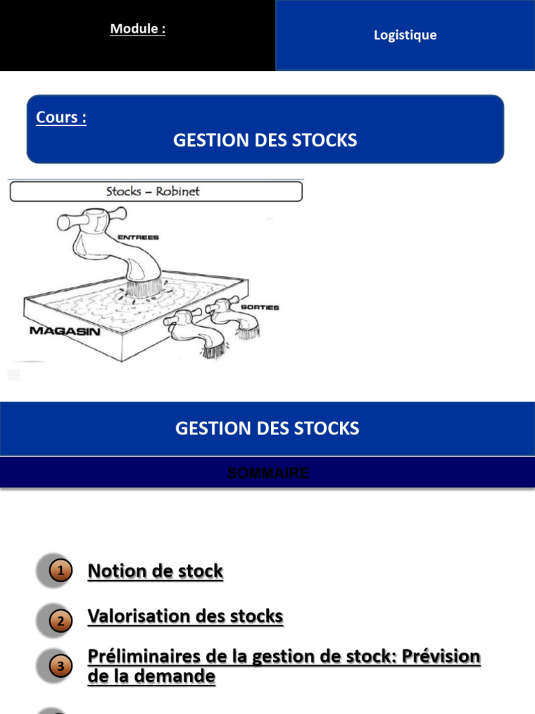 Gestion des Stocks : Notions et Modèles | PDF | Inventaire | Processus ...