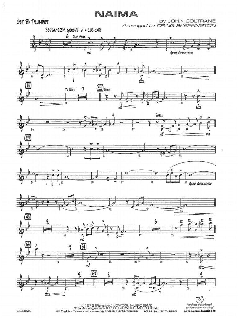 Naima - Trumpet 1 | PDF