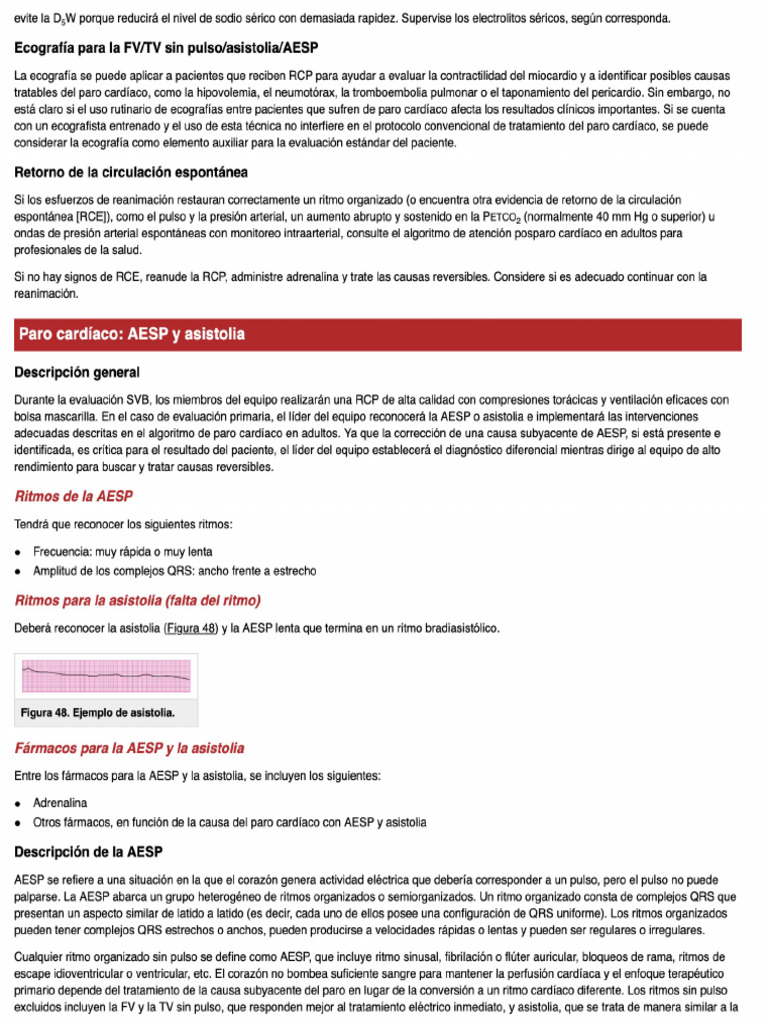 12-SVCA - Ritmos No Desfibrilables y Situaciones Especiales | PDF