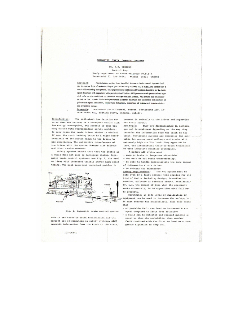 Automatic Train Control Systems | PDF
