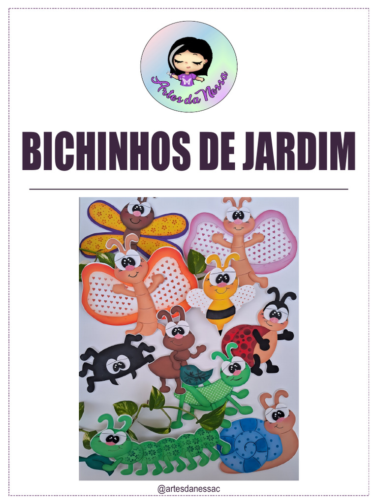 Moldes de Bichinhos de Jardim em EVA | PDF | Cor | Técnicas artísticas