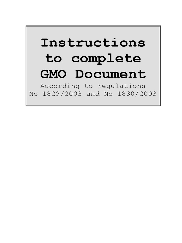 GMO Compliance Documentation Guide | PDF | Genetically Modified ...