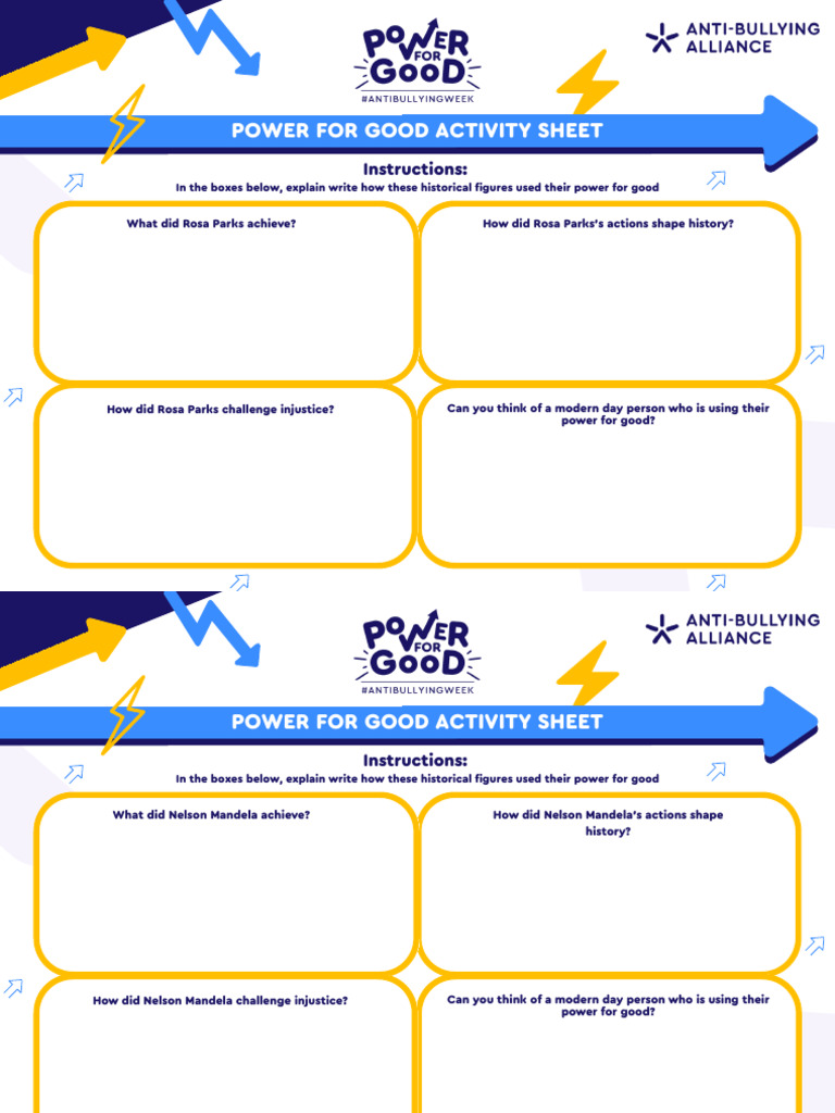 Power for Good: Historical Figures Activity | PDF