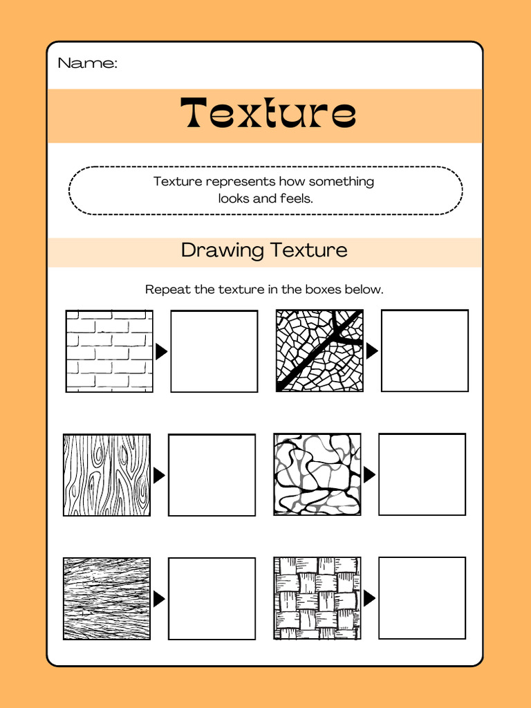 Art Texture Worksheet | PDF