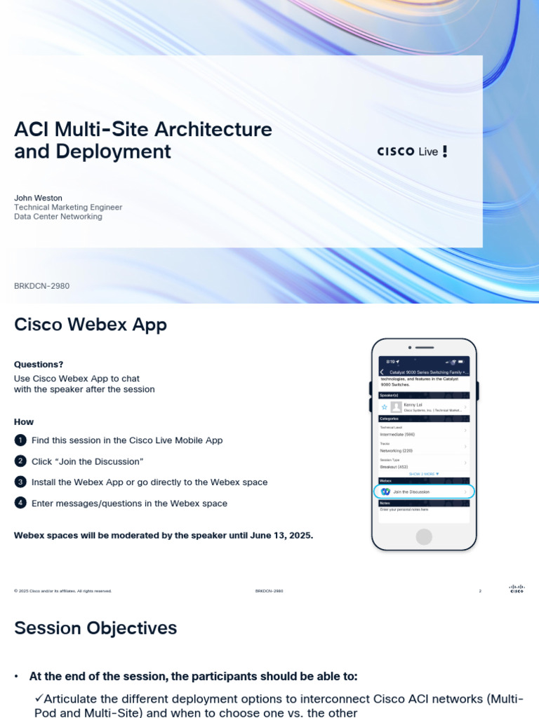 ACI Multi-Site Architecture Overview | PDF | Transmission Control ...