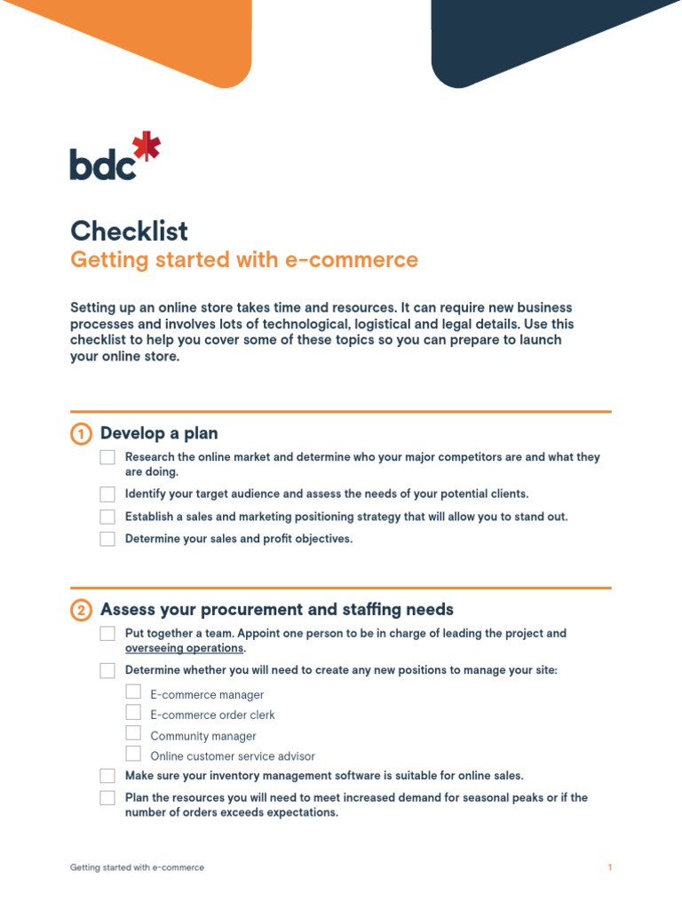 E-commerce Launch Checklist Guide | PDF | E Commerce | Online Shopping