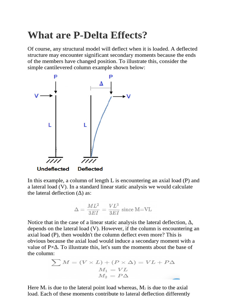 P Delta Analysis | PDF
