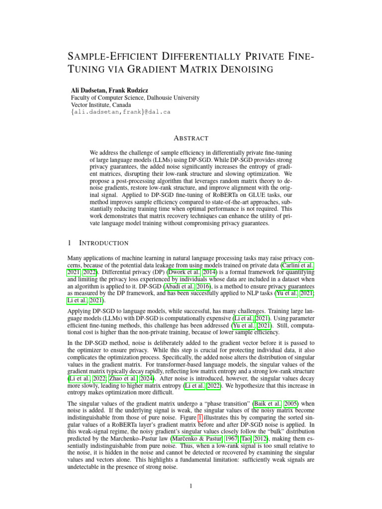 Efficient Differentially Private Fine-Tuning | PDF | Matrix ...