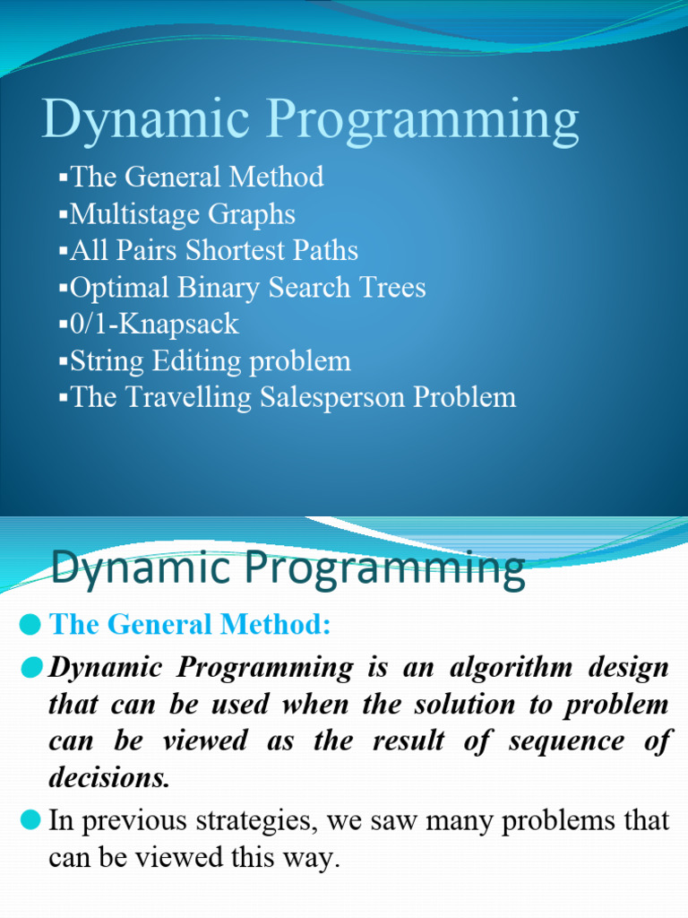 Dynamic Programming Techniques Explained | PDF | Dynamic Programming ...