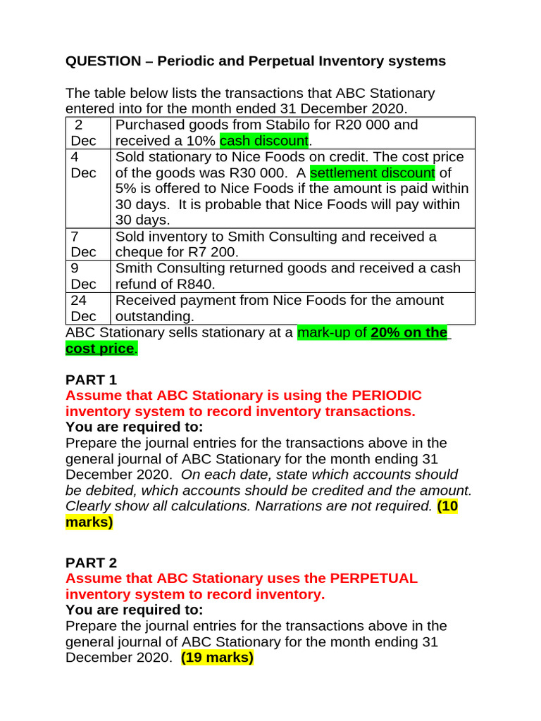 Additional+example+-+question+and+solution+ Inventory+systems | PDF ...