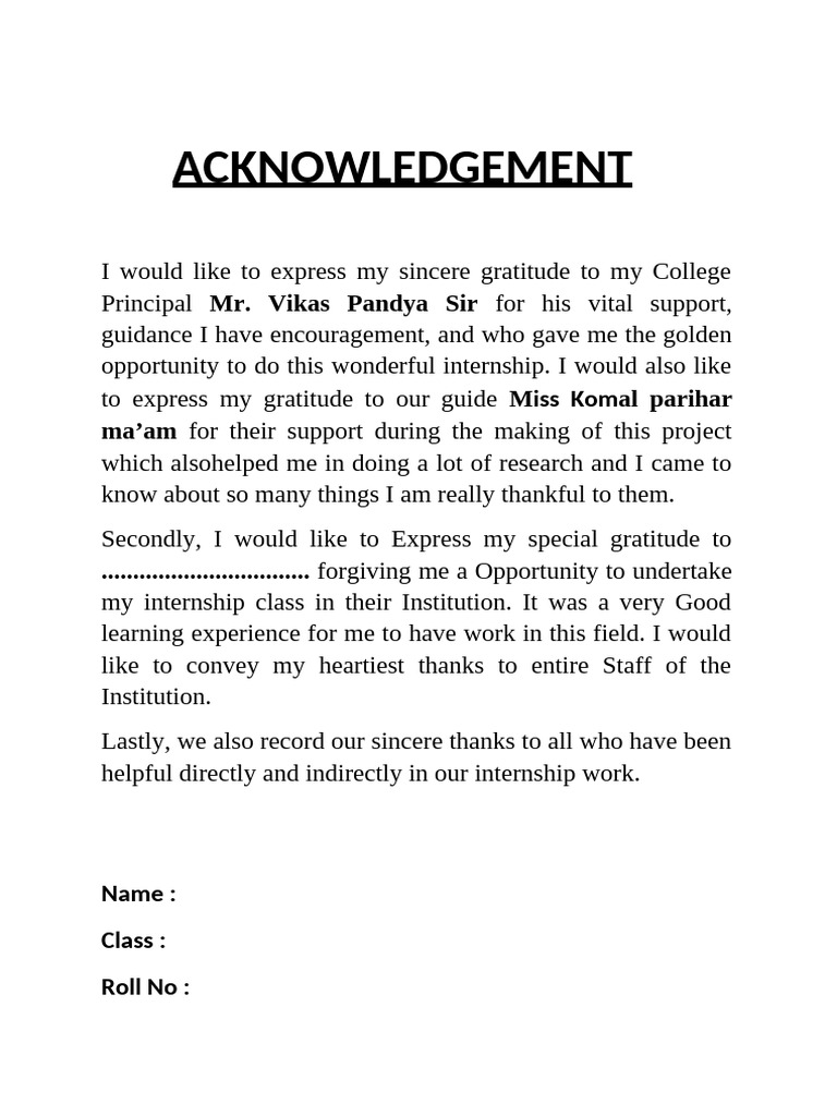 6) Acknowledgement (1) - 1-1 | PDF