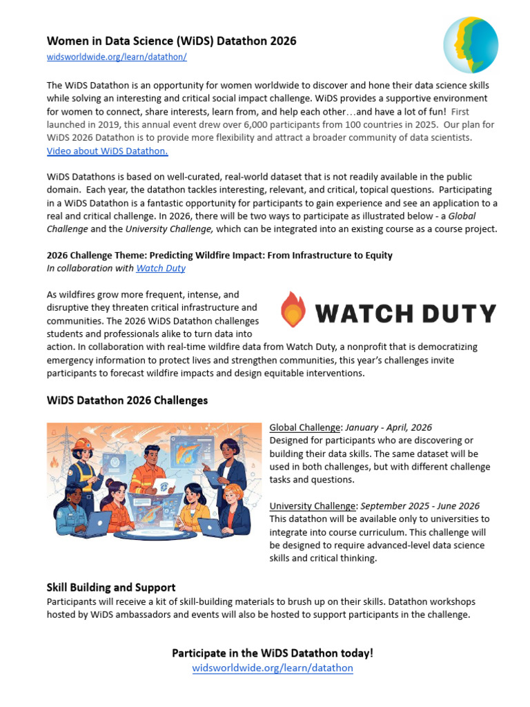 WiDS Datathon 2026: Wildfire Impact Challenge | PDF | Data Science ...