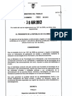 Decreto 884 de 2012 - Reglamentación Teletrabjo