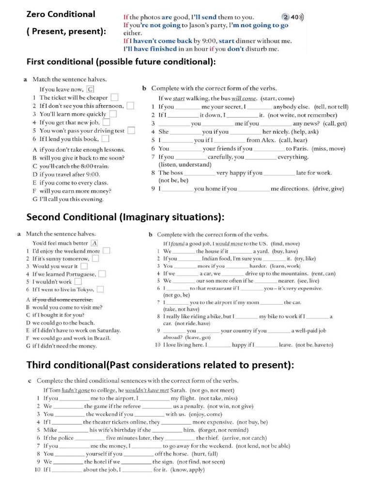 Understanding English Conditional Sentences | PDF