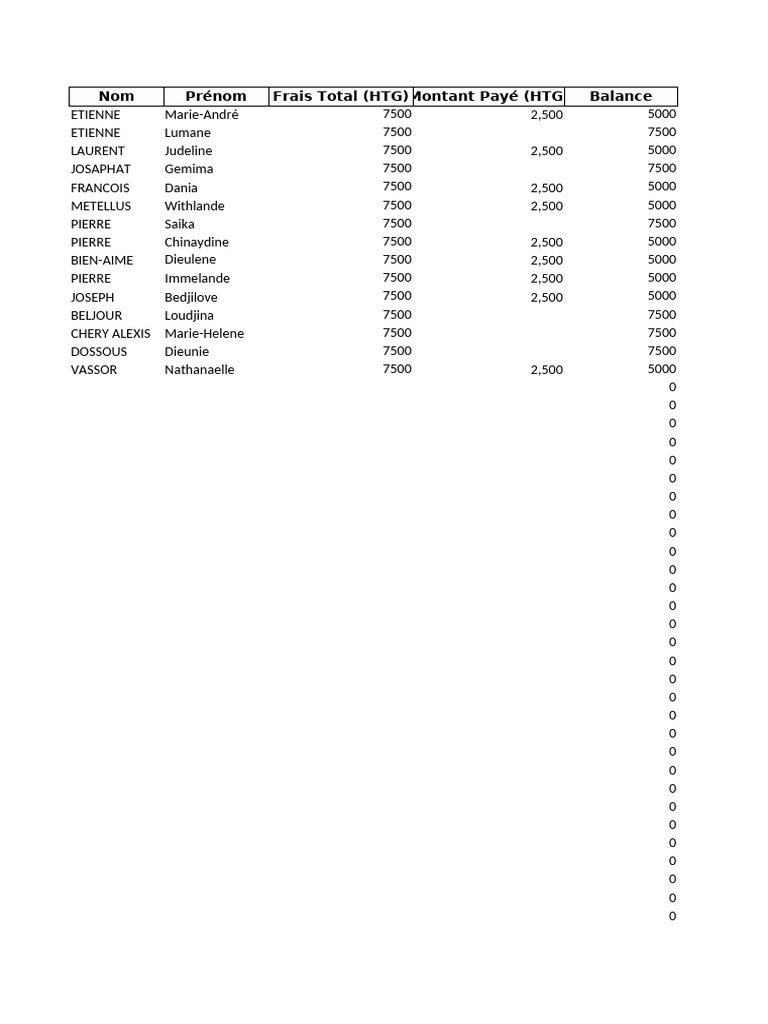 HTG Payment Summary and Balances | PDF