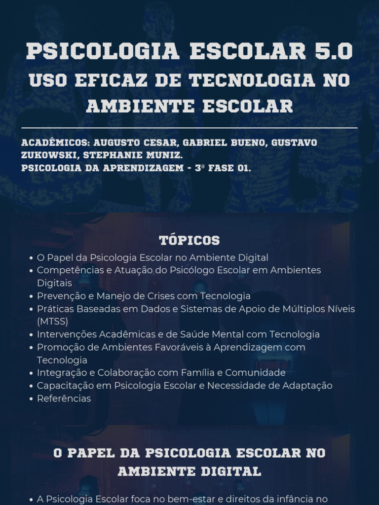 Psicologia Escolar e Tecnologia na Educação | PDF | Tecnologia da ...