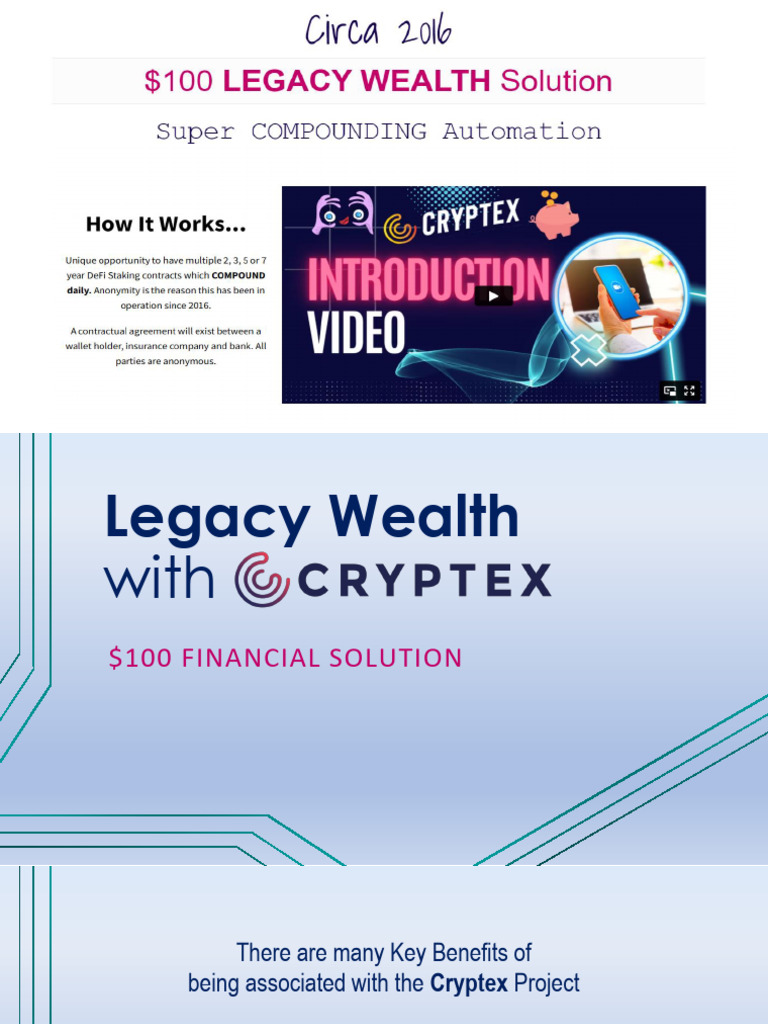 Cryptex Legacy Wealth V 14 | PDF | Interest | Cryptocurrency