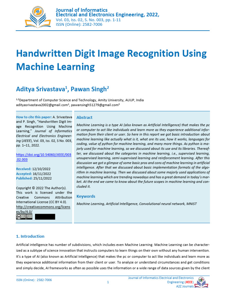 Handwritten Digit Recognition in MATLAB | PDF | Machine Learning ...