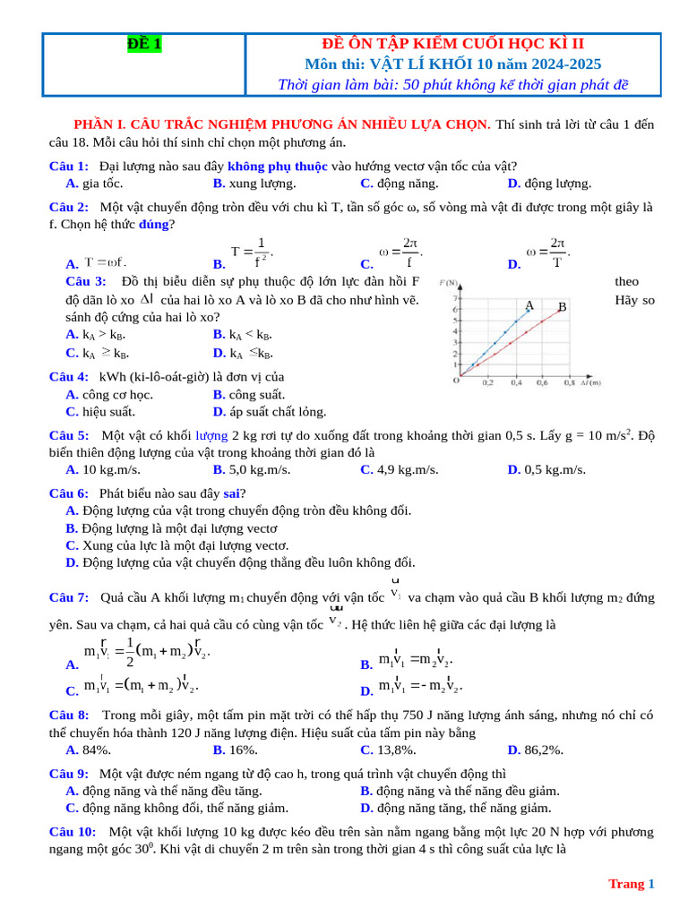 Bo de On Tap - So 2 | PDF