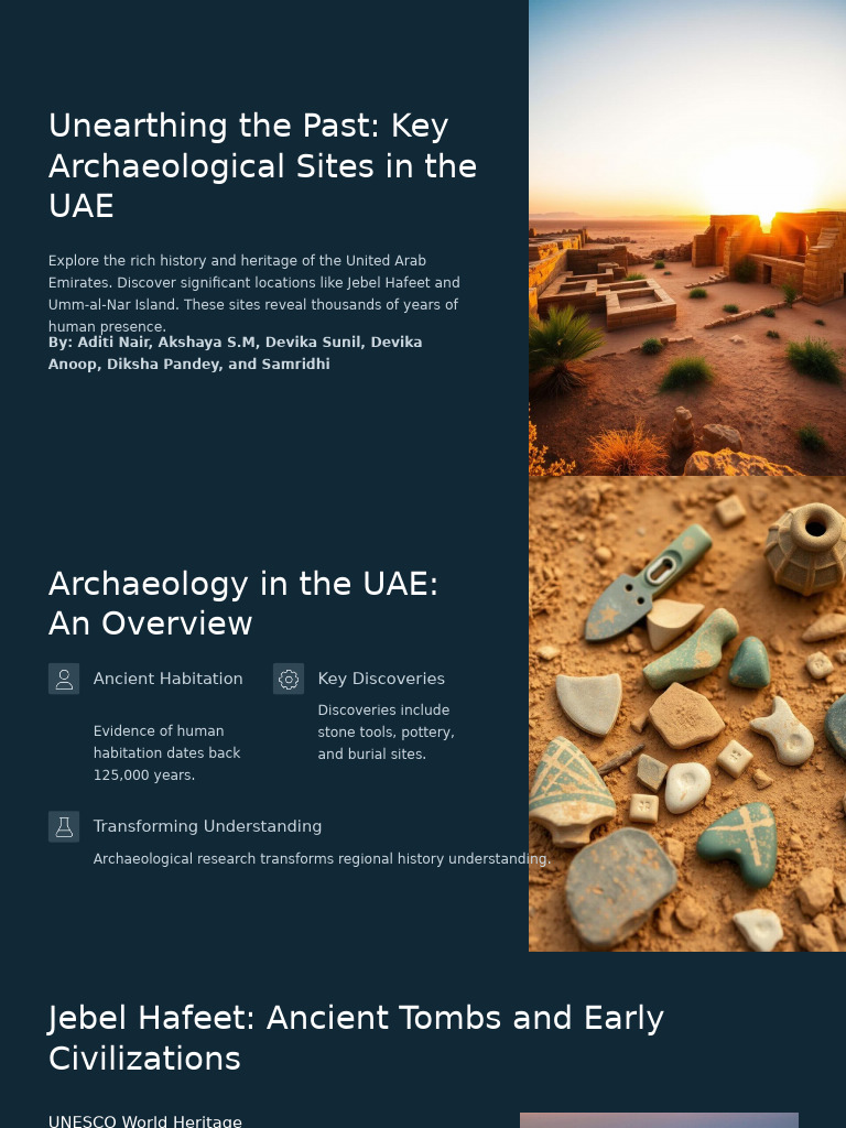 Key Archaeological Sites in UAE | PDF | United Arab Emirates | Archaeology