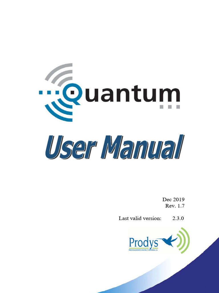 Quantum User Manual Rev 1.7 | PDF | Computer Network | Ip Address
