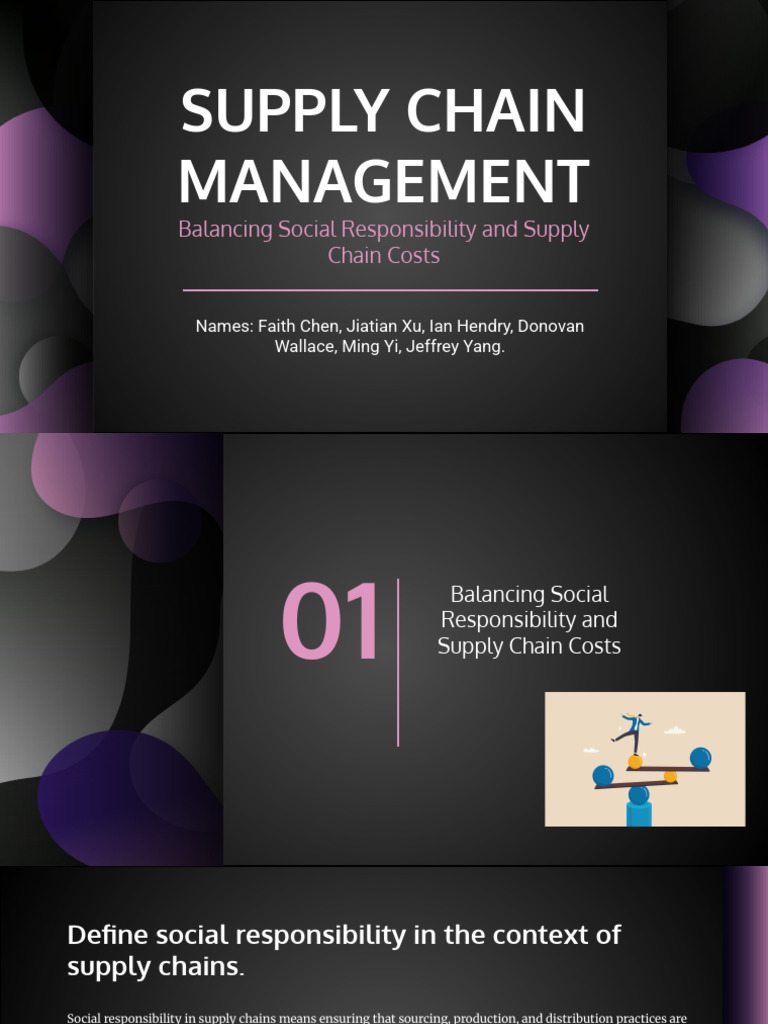 Balancing Supply Chain Costs & Ethics | PDF | Supply Chain | Sustainability