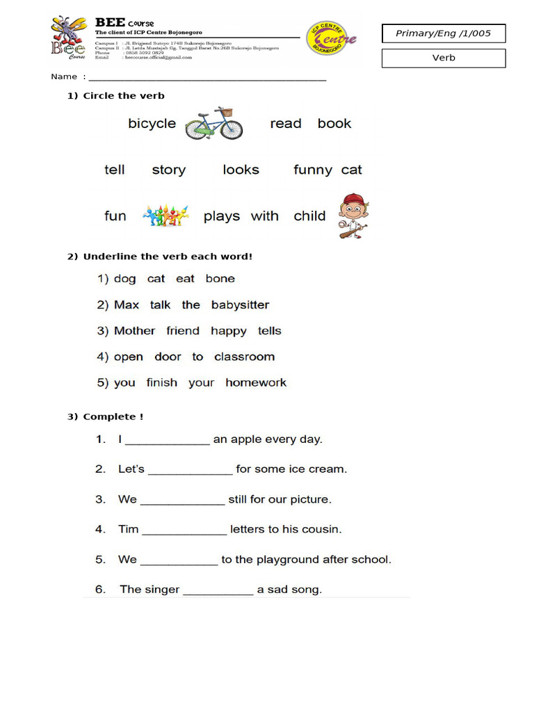 English 01 5 Verb | PDF