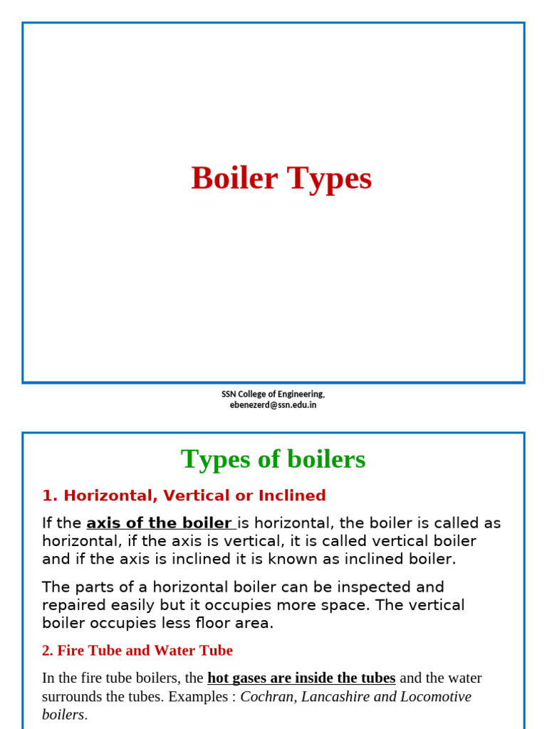 Types of Boilers Explained | PDF | Boiler | Steam