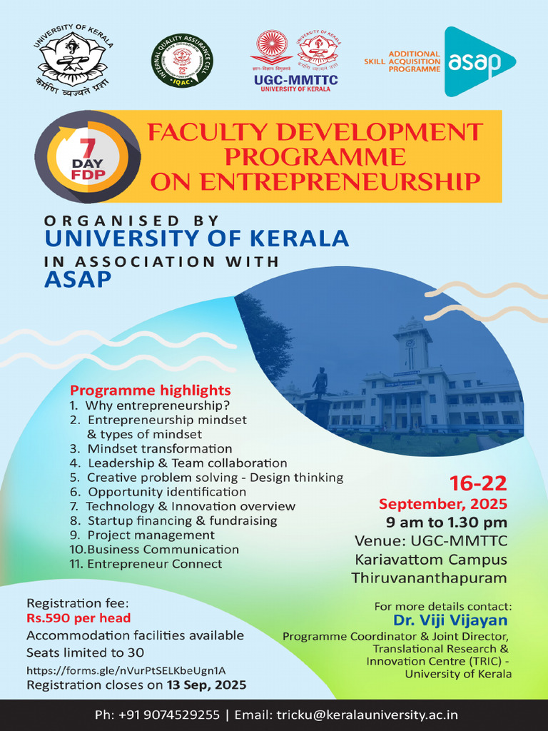 Kerala University Faculty Development Programme | PDF