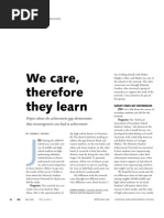 We Care Therefore They Learn