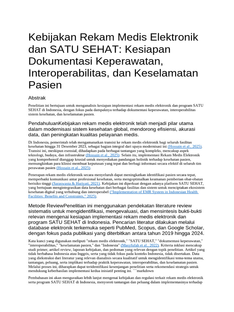 Kesiapan RME dan SATU SEHAT di Indonesia | PDF