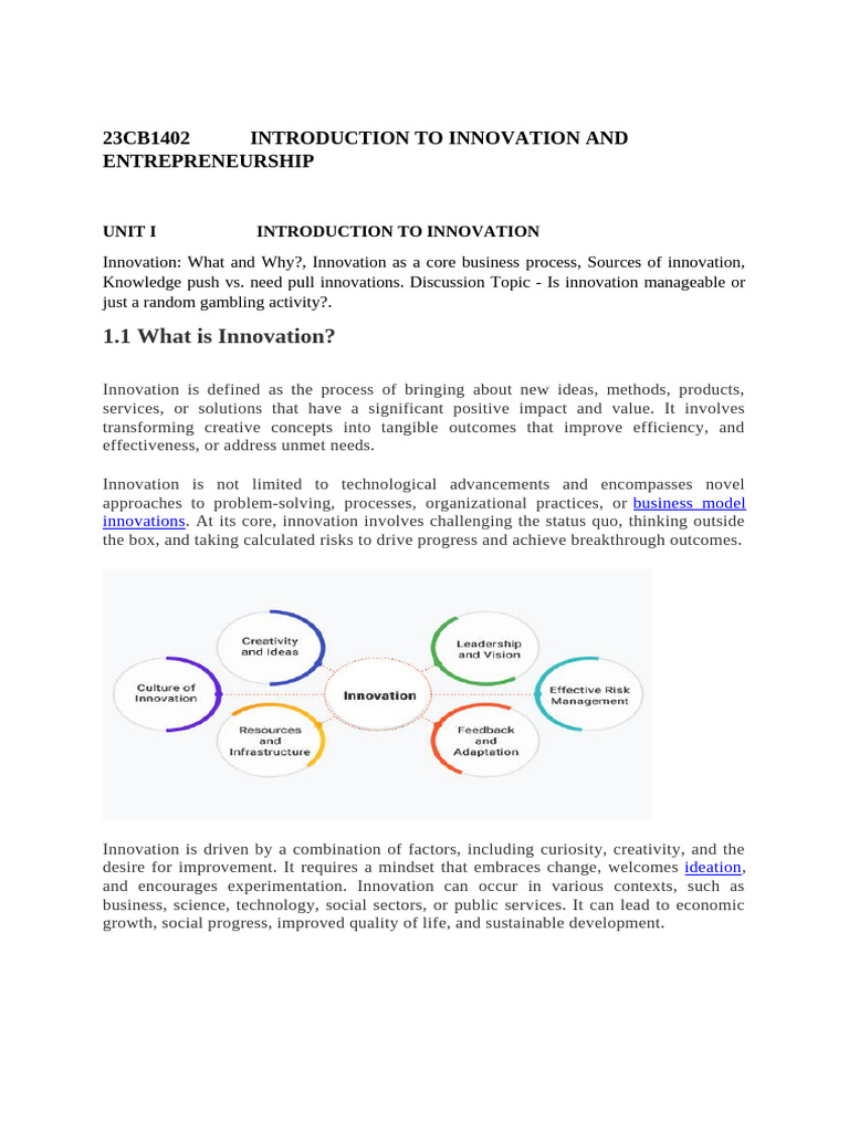Introduction to Innovation Strategies | PDF | Innovation | Creativity