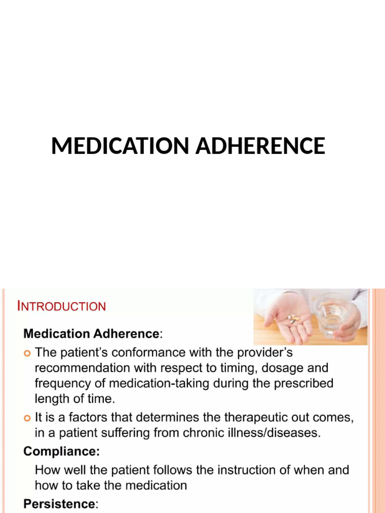 Medication Adherence | PDF