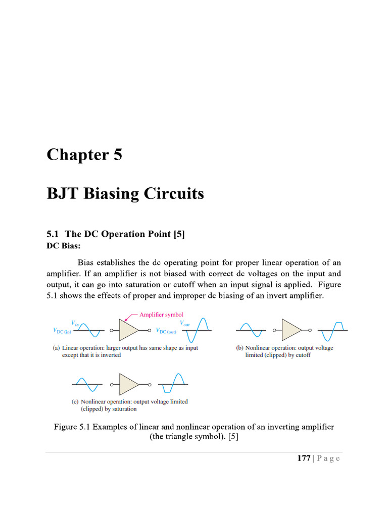 Notes On BJT As Amplifier Biasing | PDF