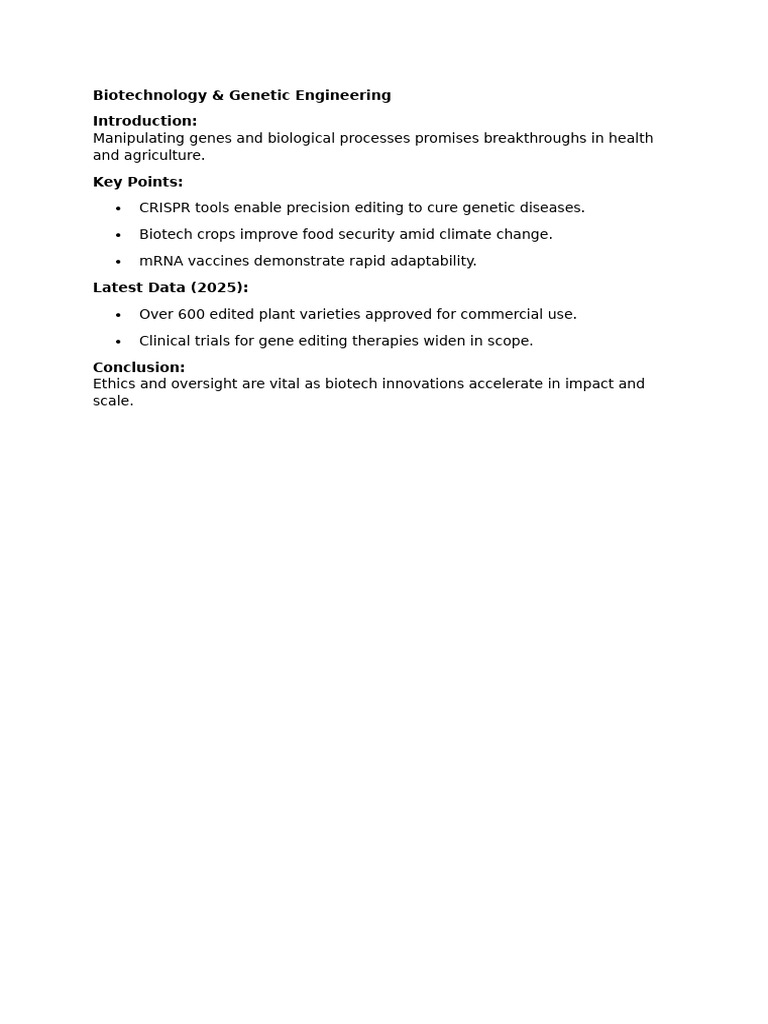 Advances in Biotechnology & Genetic Engineering | PDF