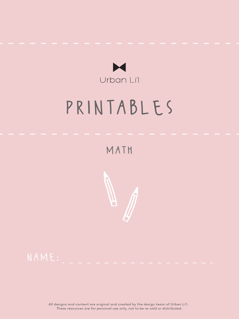 Math Printables for Kids: Numbers & Time | PDF