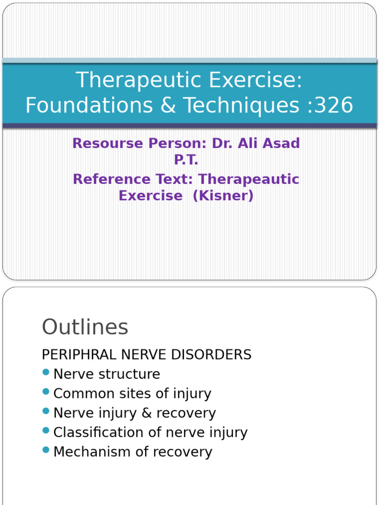 SHS 326 Lec 5 Nerve Injuries | PDF | Nerve | Spinal Cord