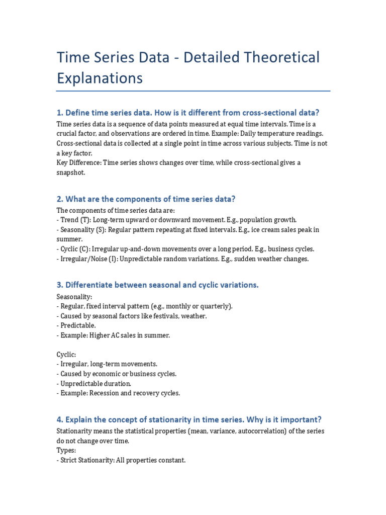 Understanding Time Series Data Components | PDF | Autoregressive ...