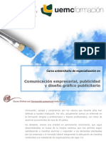 Curso Universitario de Especialización en Comunicación Empresarial, Publicidad y Diseño Gráfico Publicitario