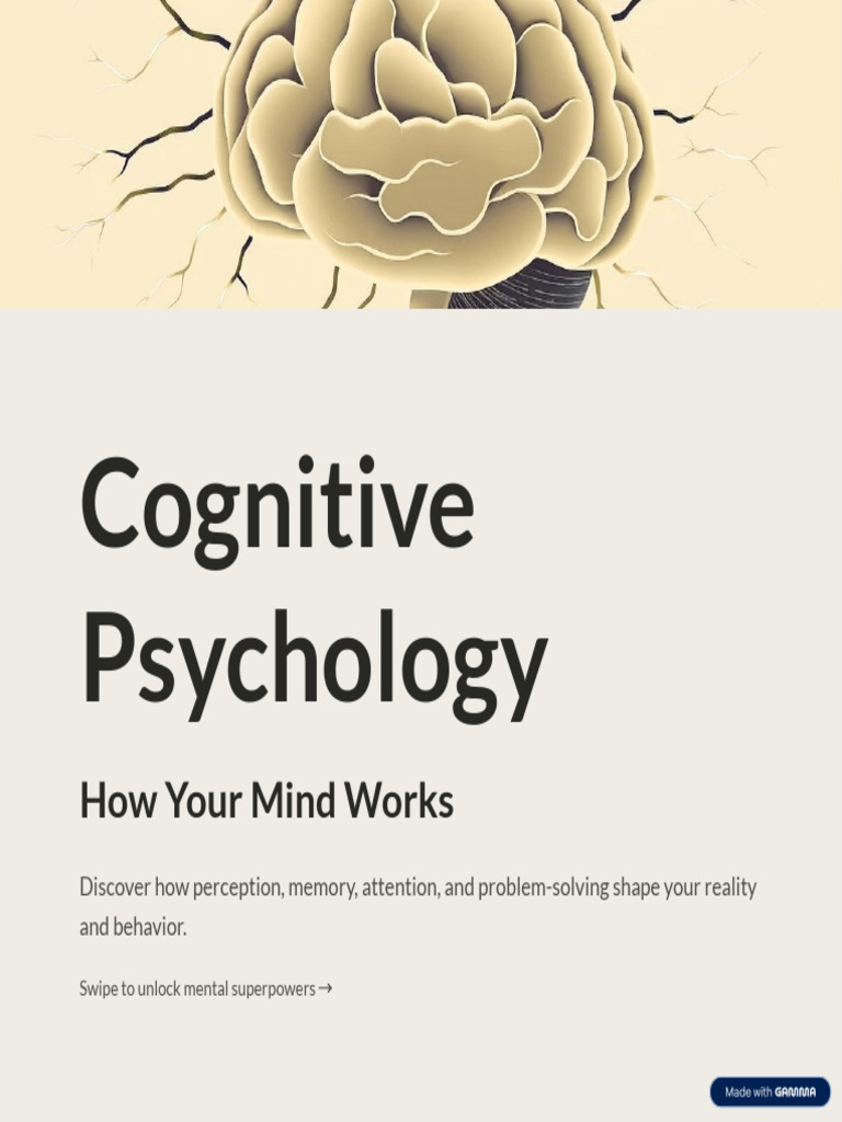 Unlocking Cognitive Psychology Insights | PDF