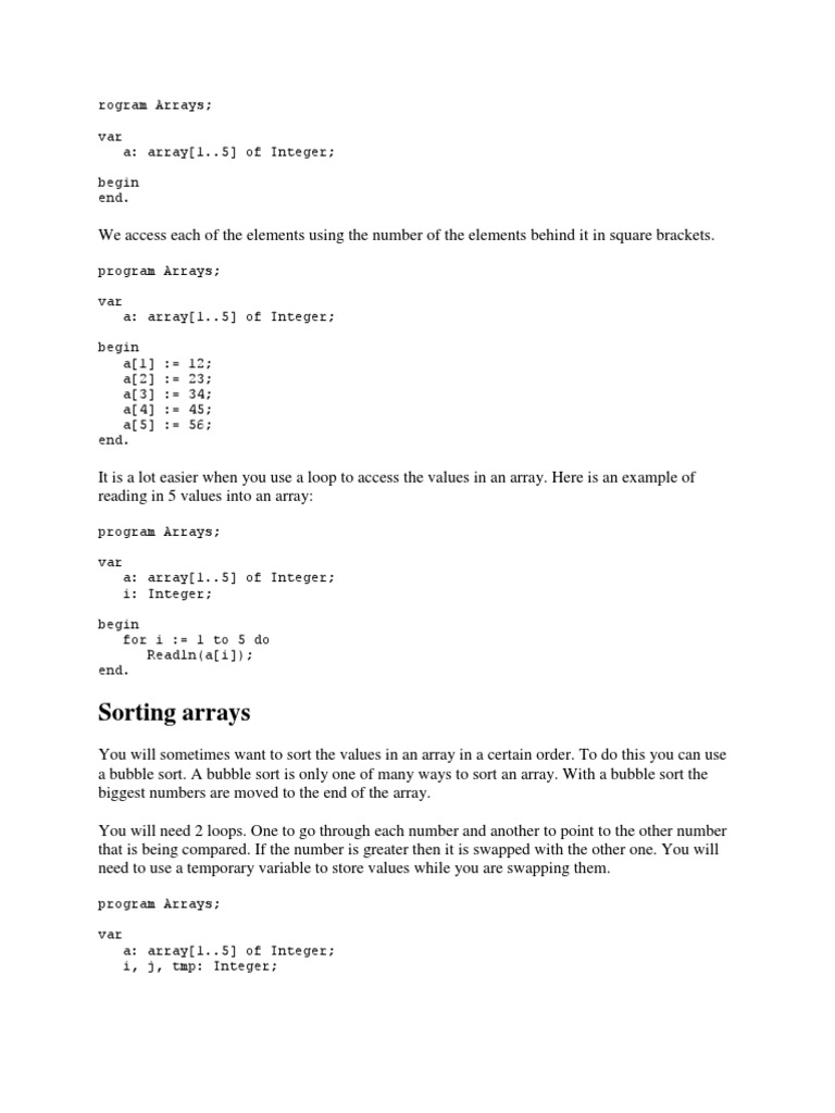 Understanding Arrays in Programming | PDF | Teaching Methods & Materials