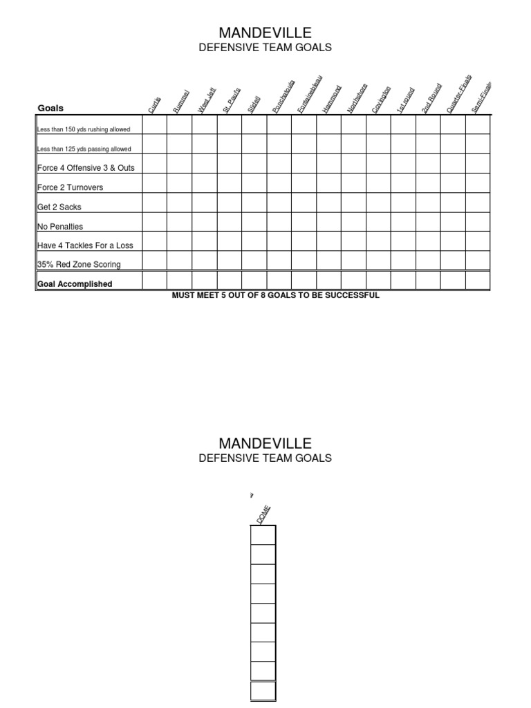 Defensive Goals 2006 | PDF