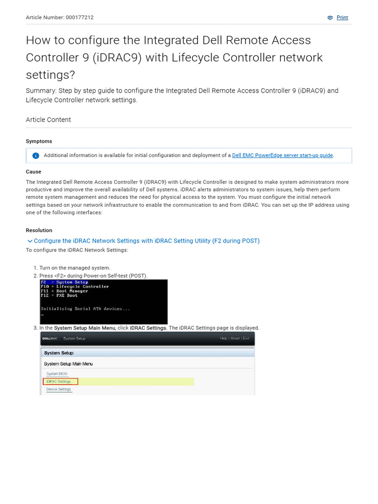 Configuring iDRAC9 Network Settings | PDF | Ip Address | Computer ...