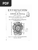 Joseph de Arriaga - Extirpación de la idolatría del Perú