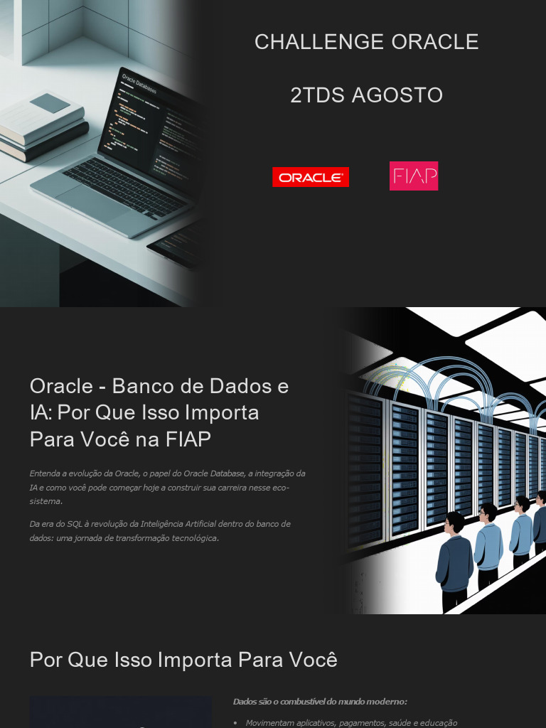 Challenge Oracle - 2TDS Agosto - Sprint 1 2 | PDF | Computação em nuvem ...