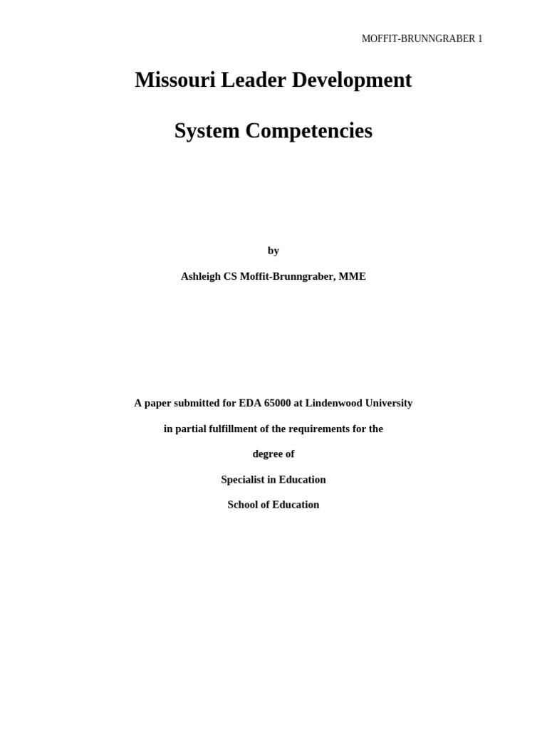 Moffit-Brunngraber Managerial Leadership Paper | PDF | Teachers ...
