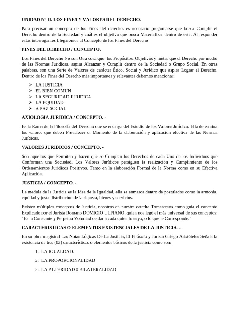 Fines y Valores del Derecho en la Sociedad | PDF | Justicia | Crimen y ...